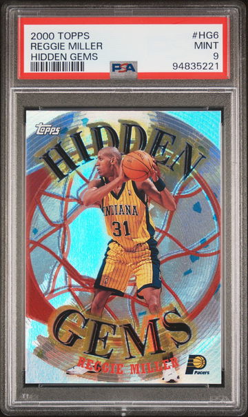 2000 TOPPS REGGIE MILLER HIDDEN GEMS #HG6 PSA 9 BK.A3.58