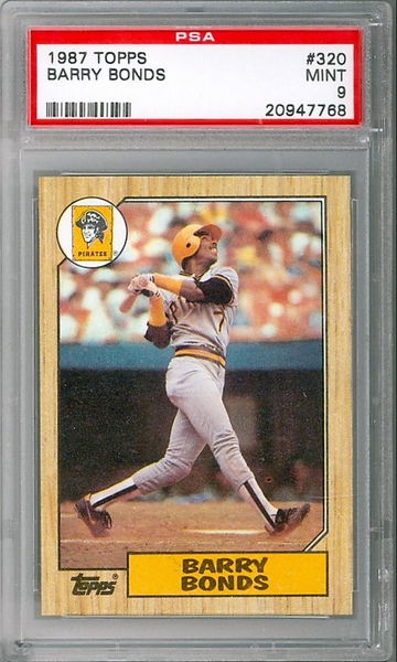 1987 Topps Barry Bonds PSA 9