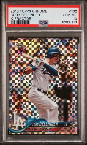 2018 Topps Chrome X-Fractor Cody Bellinger #132 PSA 10