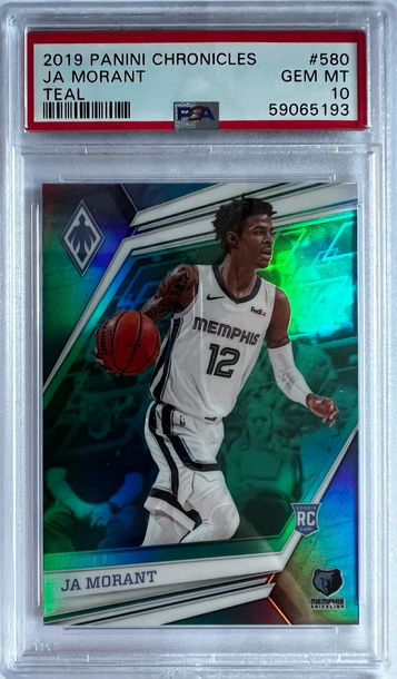 2019 Panini Chronicles Phoenix Ja Morant - Teal PSA 10