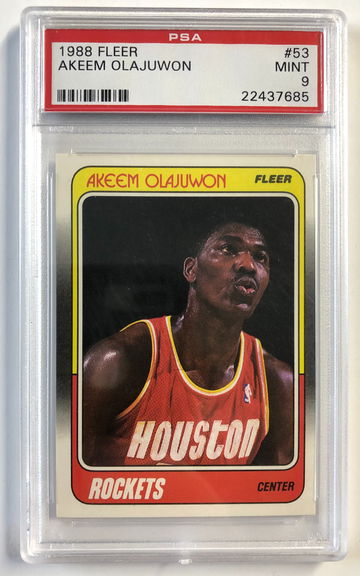 1988 Fleer Akeem Olajuwon PSA 9