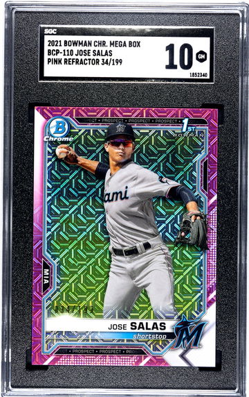2021 Bowman Mega Box JOSE SALAS Pink Refractor #/199 SGC 10