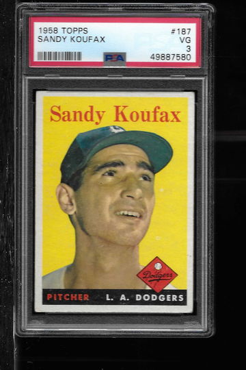 1958 TOPPS SANDY KOUFAX PSA 3