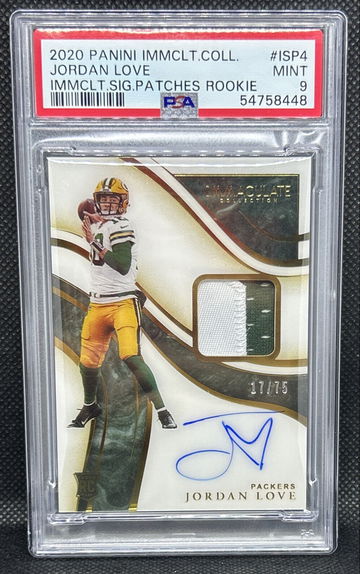MINT 2020 Immaculate Jordan Love Premium Rookie RC RPA #ISP4 PSA 9 /75