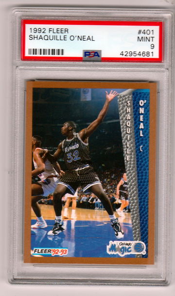 1992 Fleer Shaquille O'Neal PSA 9 Mint