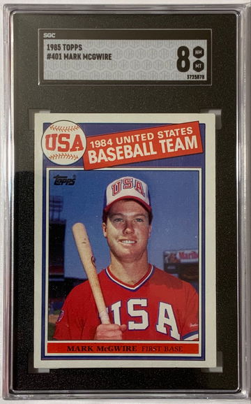 1985 Topps Mark McGwire Rookie SGC 8
