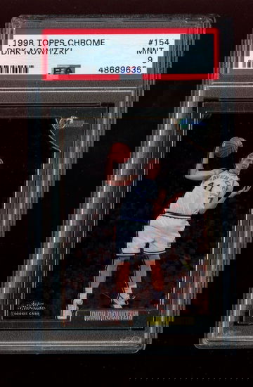 1998-99 Topps Chrome Dirk Nowitzki Rookie PSA 9 Mint RC #154 Dallas Mavericks