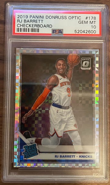 2019-20 Panini Donruss Optic RJ Barrett Checkerboard PSA 10 Gem Mint