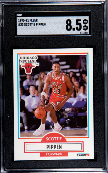 1990-91 Fleer #30 Scottie Pippen SGC 8.5 NM-MT+