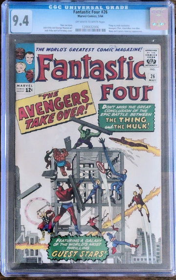 Fantastic Four #26 OW-White pages Hulk battle