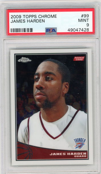 James Harden 2009-10 Topps Chrome Rookie /999 PSA 9