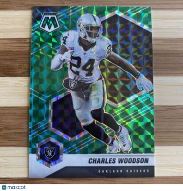 🔥2021 Panini Mosaic Green Mosaic Charles Woodson #106 Packers Legend HOF
