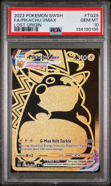 2022 Pokemon Sword and Shield Lost Origin Trainer Gallery Pikachu Vmax #TG29 PSA 10
