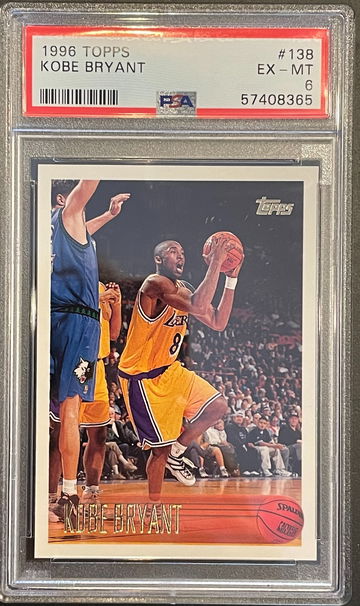 Kobe Bryant 1996 Topps PSA 6 #138 Rookie RC