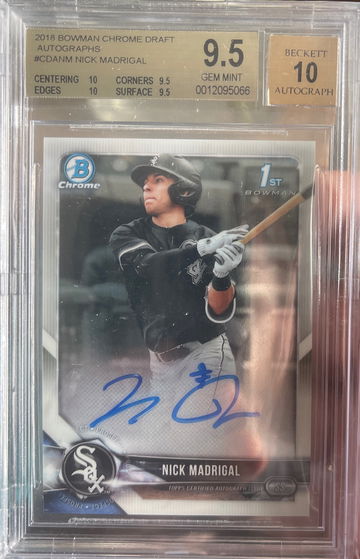 2018 Bowman Chrome Draft Nick Madrigal auto 