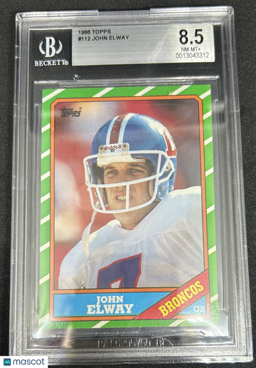 1986 Topps John Elway #112 BGS 8.5