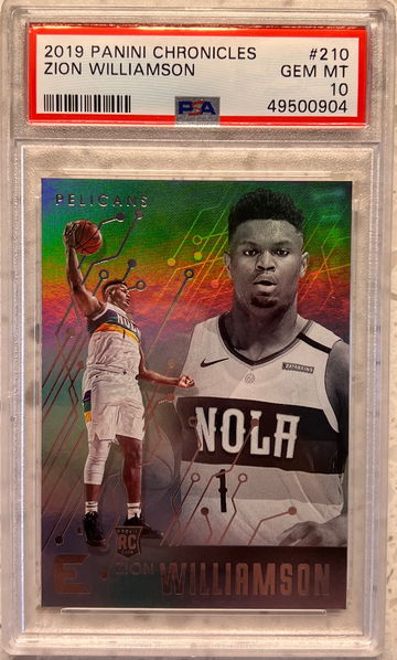 2019 panini chronicles Zion Williamson #210 rc rookie psa 10