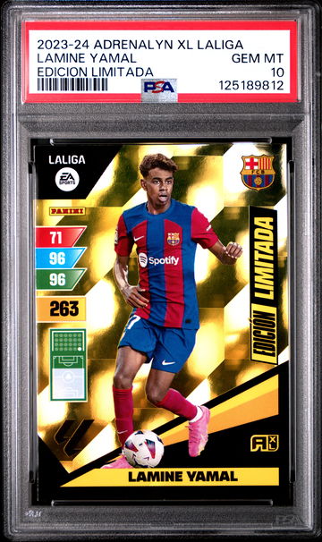 2023 PANINI ADRENALYN XL LALIGA EDICION LIMITADA LAMINE YAMAL RC ROOKIE PSA 10