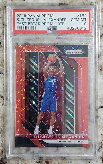 2018 Prizm Red Fast Break /125 SHAI GILGEOUS ALEXANDER PSA 10