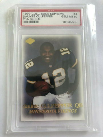 1999 Collector's Edge Supreme Daunte Culpepper PSA 10 Gem Mint