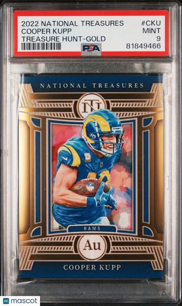 2022 Panini National Treasures Treasure Hunt Cooper Kupp #CKU Gold PSA 9