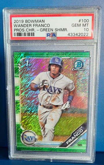 2019 Bowman Chrome Wander Franco Green Shimmer RC #/99 Gem Mint 💎 