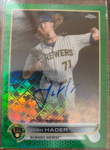 2022 Topps Chrome Logofractor Josh Hader Auto