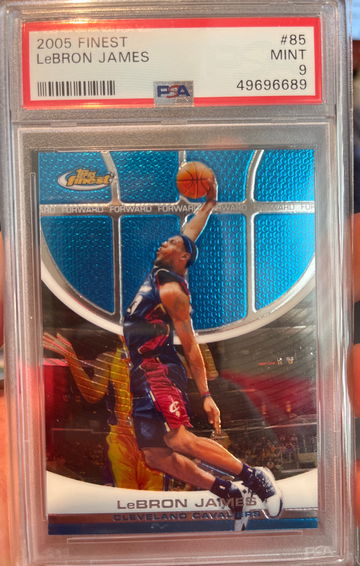 2005 finest Lebron James PSA 9