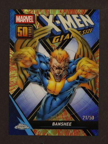 2025 Topps Chrome Marvel X-Men Giant-Size Gold Refractor Banshee #XM-6 /50