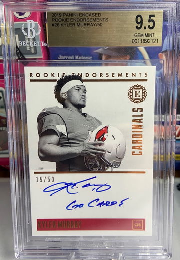 2019 Panini Encased Kyler Murray Rookie Endorsements 15/50 BGS 9.5/10 GEM MINT!!