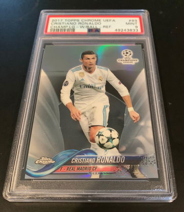 2017 Topps Chrome Cristiano Ronaldo Real Madrid Refractor Silver PSA 9 