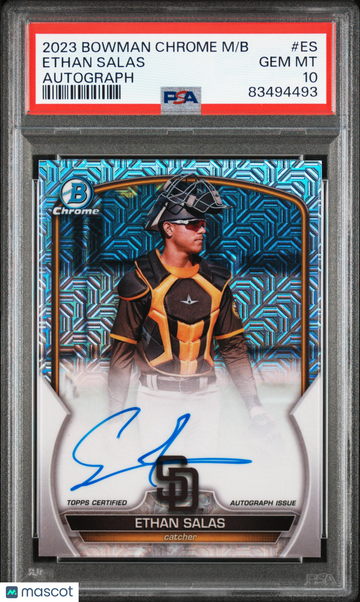 2023 Bowman Chrome Mega Box Autographs Ethan Salas #ES PSA 10