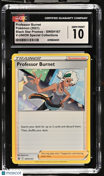 2021 Pokémon Black Star Promos Professor Burnet CGC 10 #SWSH167