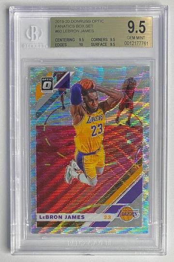 2019-20 Donruss Optic Fanatics Silver Wave Lebron James BGS 9.5 True Gem Mint+