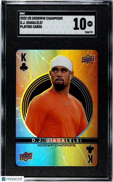 2022 Upper Deck Goodwin Champions DJ Uiagalelei Playing Cards SGC 10