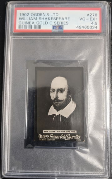 1902 OGDEN'S LTD GUINEA GOLD C WILLIAM SHAKESPEARE PSA 4.5 Tobacco Card Pre-war Vintage Pop 1