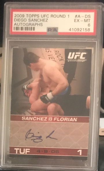 2009 Topps UFC Round 1 Diego Sanchez Autograph Auto PSA 6
