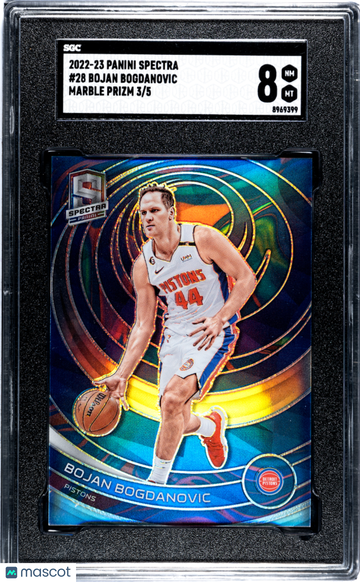 2022 Panini Spectra Bojan Bogdanovic #28 Marble Prizm SGC 8