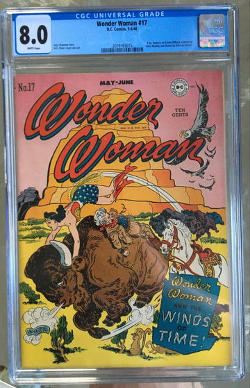 Wonder Woman #17 (1946) CGC 8.0 -- White pgs; Emma Willard feature; H. G. Peter