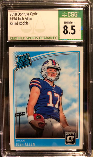 2018 optic josh allen rated rookie base (ship from hongkong 14-28days)