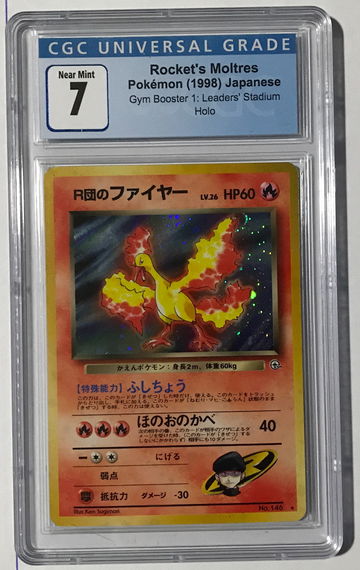 Pokemon Rocket's Moltres Holo Japanese CGC 7