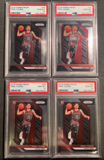 2018 Prizm Trae Young PSA 10 (Lot of 4)