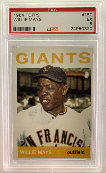 1964 Topps #150 Willie Mays SF Giants PSA 5 EX