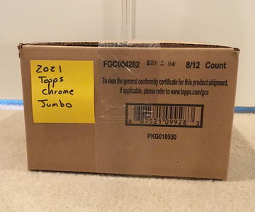2021 Topps Chrome Baseball Jumbo Factory Sealed Case