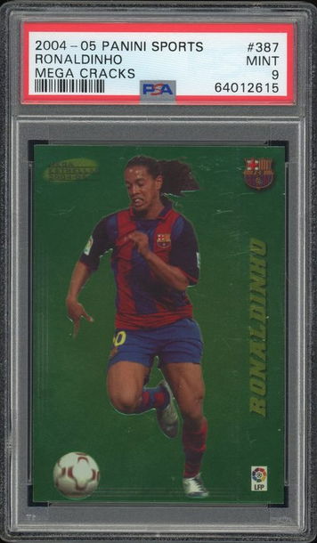 2004 Panini Mega Cracks Ronaldinho PSA 9 #387