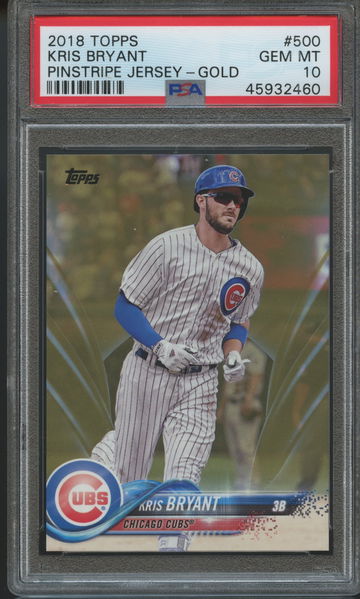 Kris Bryant 2018 Topps Gold Parallel PSA 10