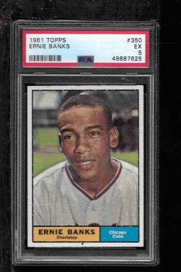 1961 TOPPS ERNIE BANKS PSA 5