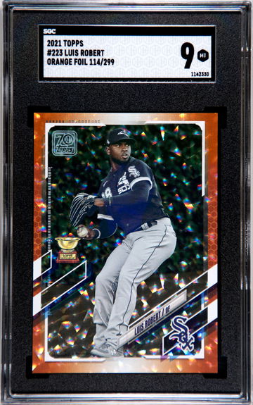 2021 Topps Orange Foil 114/299 Luis Robert SGC 9