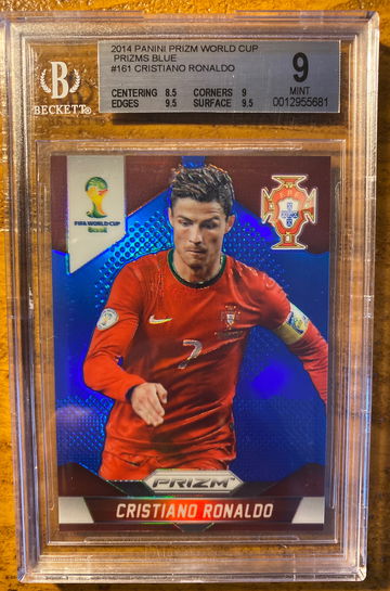 2014 Panini Blue Prizm World Cup #161 Cristiano Ronaldo /199 BGS 9 (2x 9.5)