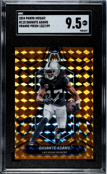 2024 Panini Mosaic #115 Davante Adams Orange Prizm /199 SGC 9.5